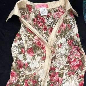 Lydia USA all lace button up shirt